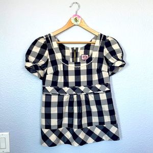Juicy Couture Blue Gingham Blouse